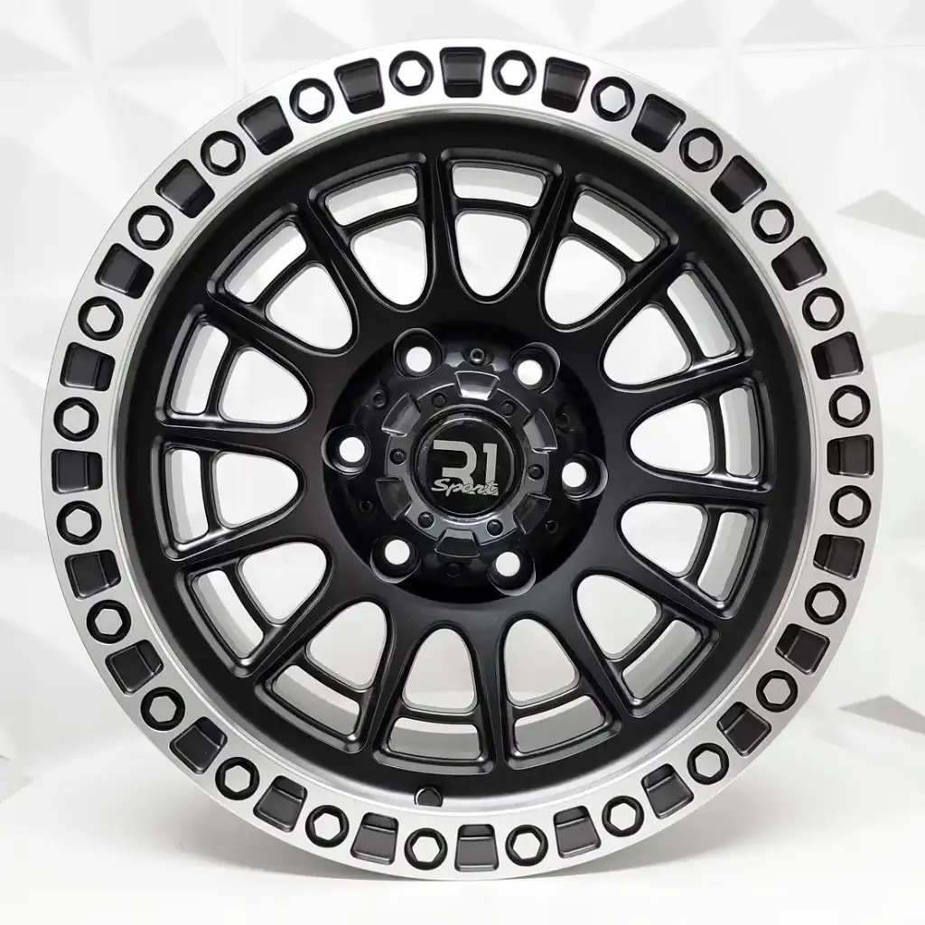 RIN 16X8 6-139.7 R1 SPORT DX022 MATT BLACK MACHINE LINE ET0 CB110.1