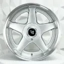 RIN 17X9.5 4-100/114.3 R1 SPORT QC1885 SILVER MACHINE LIP ET20 CB73.1