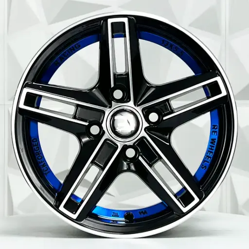 [137529] RIN 13X5.5 4-100 R1 SPORT JA150 BLACK MACHINE FACE BLUE LINE ET25 CB73.1